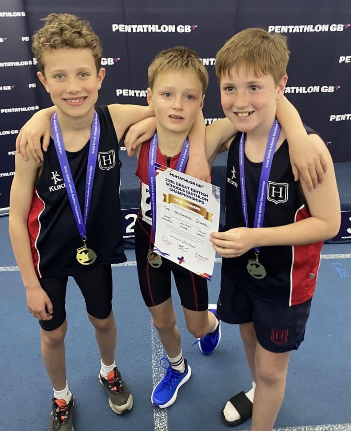 The boys with their national gold medals